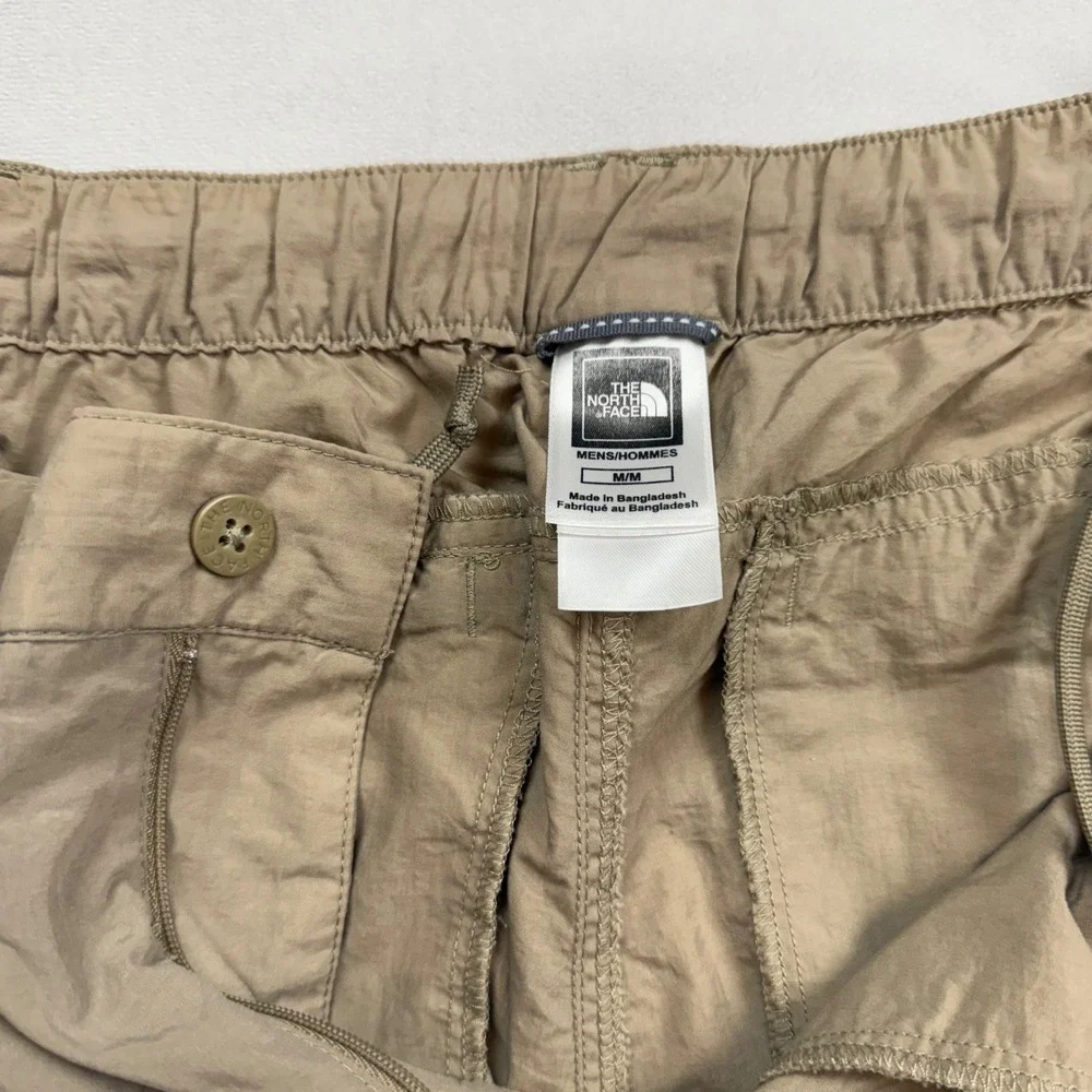 The North Face Mens Convertible Cargo Hiking Pants Tan Khaki Nylon Size M M/M